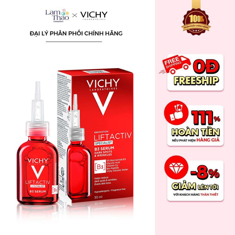  Tinh Chất Cải Thiện & Ngăn Ngừa Thâm Nám Đốm Nâu Vichy LiftActiv B3 Serum Dark Spots & Wrinkles 