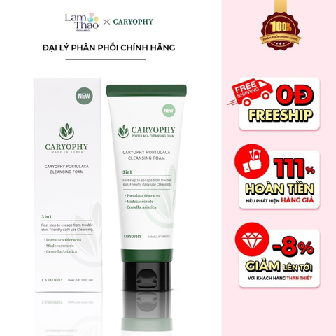  Sữa Rửa Mặt Caryophy Portulaca Cleansing Foam 3In1 