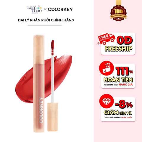  Son Kem Lì Siêu Mịn Môi Colorkey Soft Matte Water Tint 