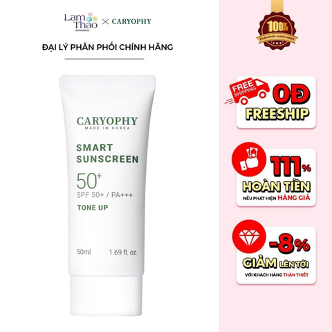  Kem Chống Nắng Nâng Tone Caryophy Smart Sunscreen Tone Up SPF50+ PA+++ 