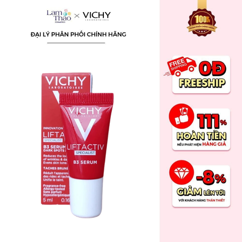  Tinh Chất Cải Thiện & Ngăn Ngừa Thâm Nám Đốm Nâu Vichy LiftActiv B3 Serum Dark Spots & Wrinkles 