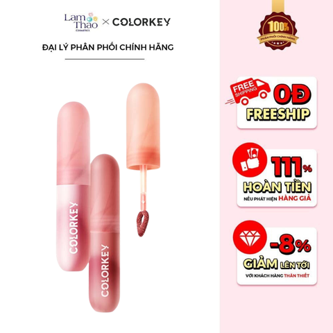  Son Kem Bùn Mịn Môi Colorkey Mousse Lip Mud Matte 