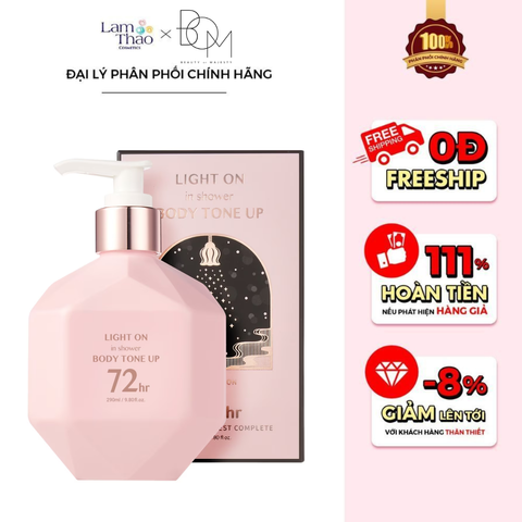  Sữa Dưỡng Thể Nâng Tông BOM Light On In Shower Body Tone-Up 