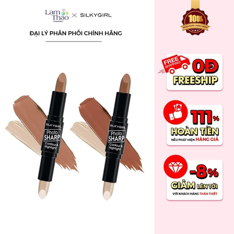  Tạo Khối 2 Đầu Silkygirl Photo Sharp Contour & Highlight 