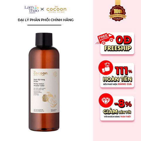  Nước Tẩy Trang Dành Cho Da Dầu, Mụn Chiết Xuất Bí Đao Cocoon Winter Melon Micellar Water 