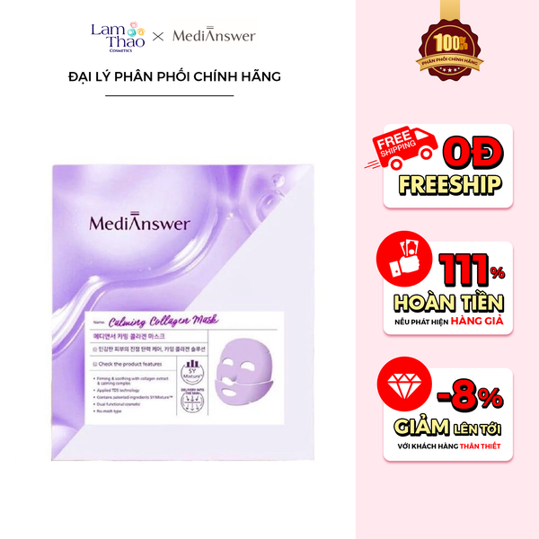 Mặt Nạ Thạch Hỗ Trợ Phục Hồi Chống Lão Hoá MediAnswer Calming Collagen Mask