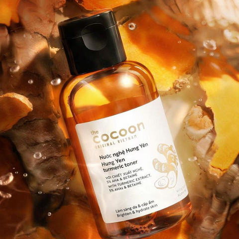  [DUY NHẤT QUẬN 7 DEAL SỐC 27.9 HÓA ĐƠN COCOON 455K TẶNG TTBC COCOON BODY CAFE 200ML KHÔNG ÁP DỤNG COMBO] Nước Cân Bằng Chiết Xuất Nghệ Hưng Yên Cocoon Hung Yen Turmeric Toner 