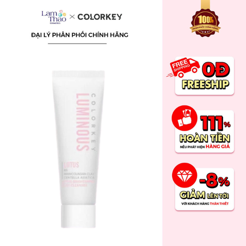  Sữa Rửa Mặt Colorkey Luminous Lotus Brightening Clay Cleanser 