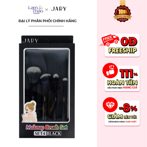  Set Cọ Jary Makeup Brush Set Black 