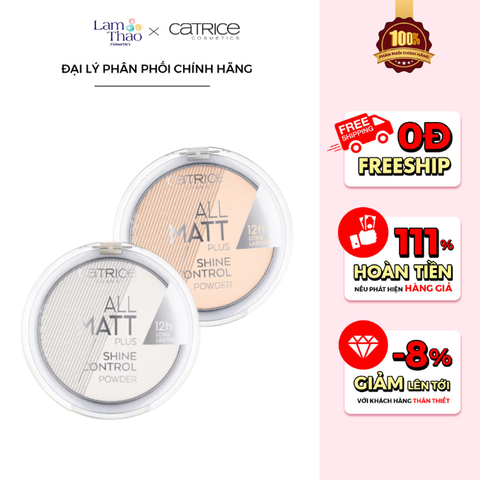  Phấn Phủ Dạng Nén Kiềm Dầu Catrice All Matt Plus Shine Control Powder 