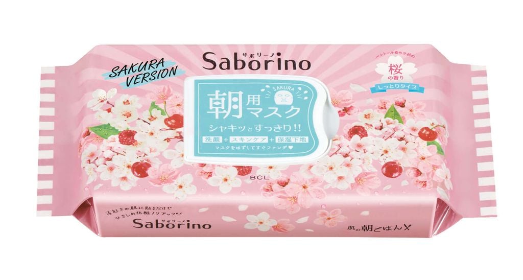 Mặt Nạ Dưỡng Ẩm Hoa Anh Đào Buổi Sáng Saborino Morning Care Sheet Mask Sakura Spring Limited Edition