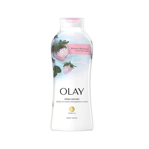  Sữa Tắm Hương Dâu & Bạc Hà Olay Fresh Outlast White Strawberry & Mint Body Wash 