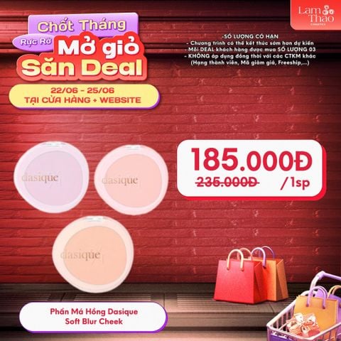  [DEAL 22/6 - 25/6 GIÁ SỐC] Phấn Má Hồng Dasique Soft Blur Cheek 
