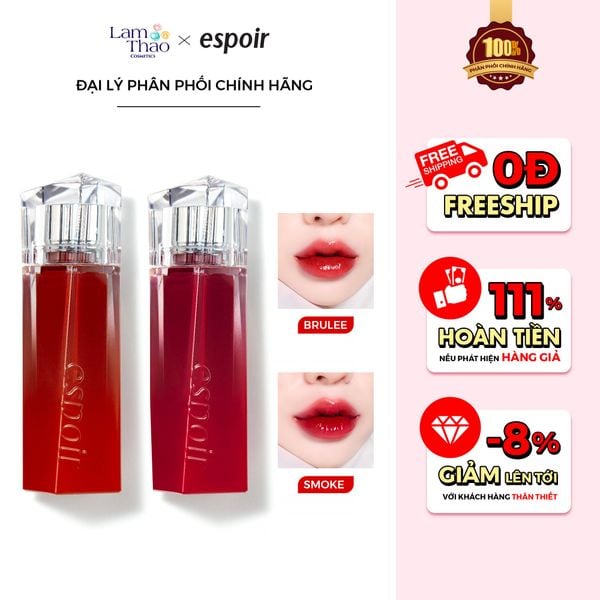 [TẶNG 1 CỌ MÔI]  Son Kem Tint Bóng Mềm Mịn Espoir Couture Lip Tint (Mẫu Mới)