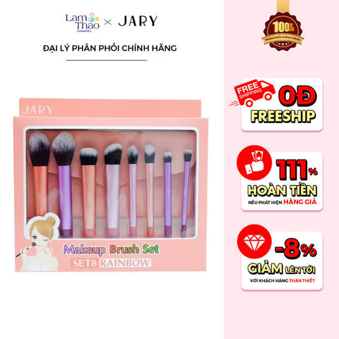  Set Cọ Jary Makeup Brush Set Rainbow 