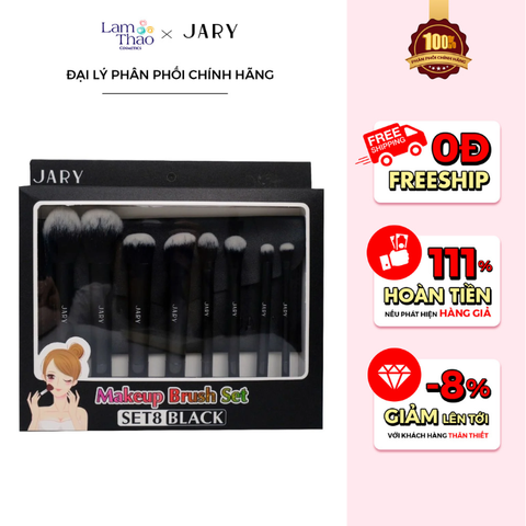  Set Cọ Jary Makeup Brush Set Black 