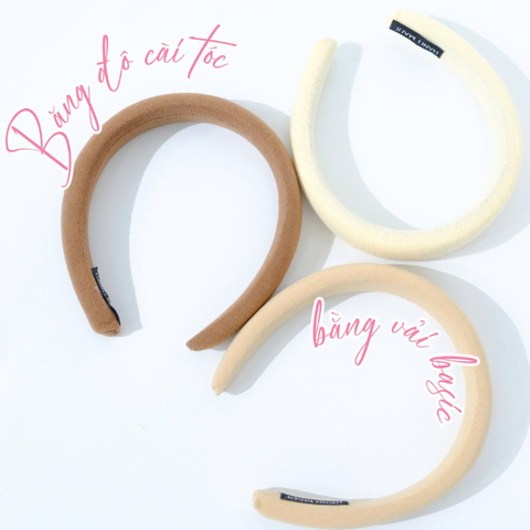  Băng Đô Cài Tóc Vải Màu Bảng Lớn Basic Jary Hair Band 