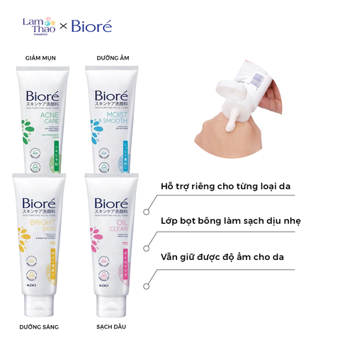  Sữa Rửa Mặt Tạo Bọt Bioré Skin Purifying Facial Foam 