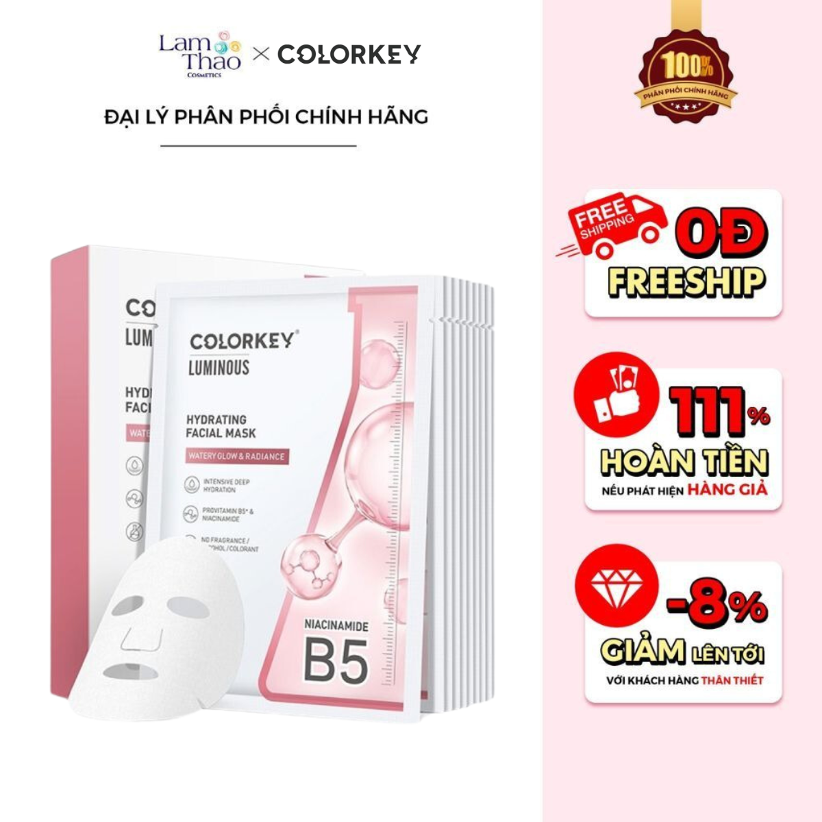 Mặt Nạ Dưỡng Ẩm Colorkey Hydrating Facial Mask