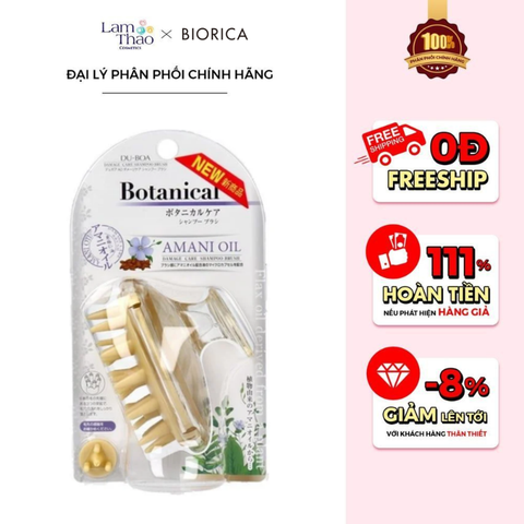  Lược Gội Đầu Dưỡng Sinh Mọc Tóc Sạch Gàu Botanical Amani Oil Damage Care Shampoo Brush 