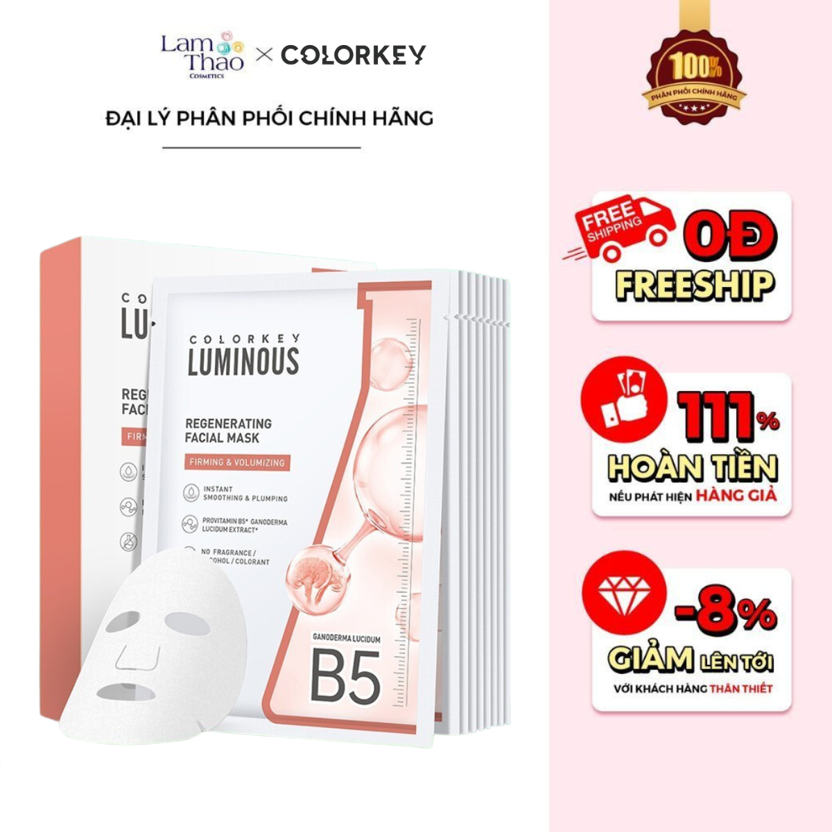 Mặt Nạ Tái Tạo Da Colorkey Luminous Regenerating Facial Mask