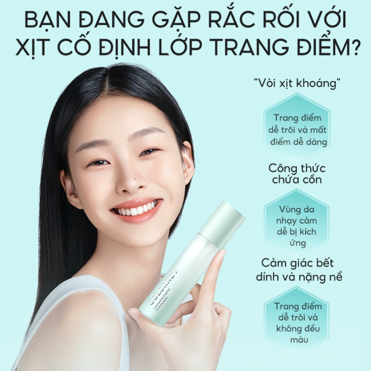Xịt Khoá Makeup Hương Hoa Hồng Tươi Mát Colorkey Long Lasting Snapshot –  Lam Thảo Cosmetics