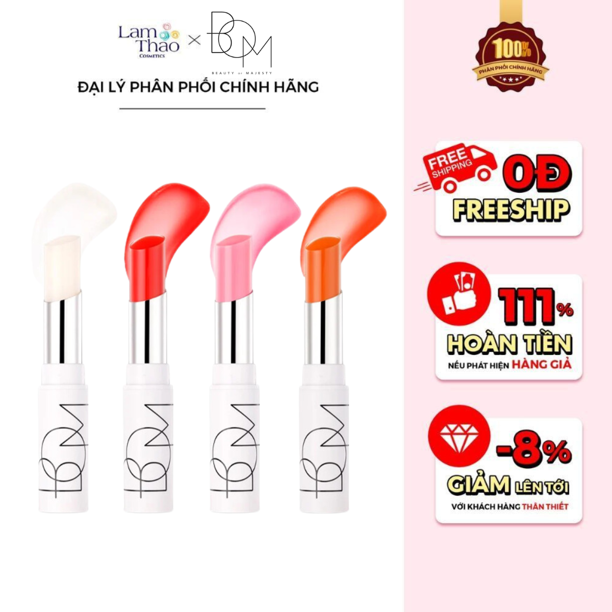 Son Dưỡng Có Màu BOM Dewy Lip Balm