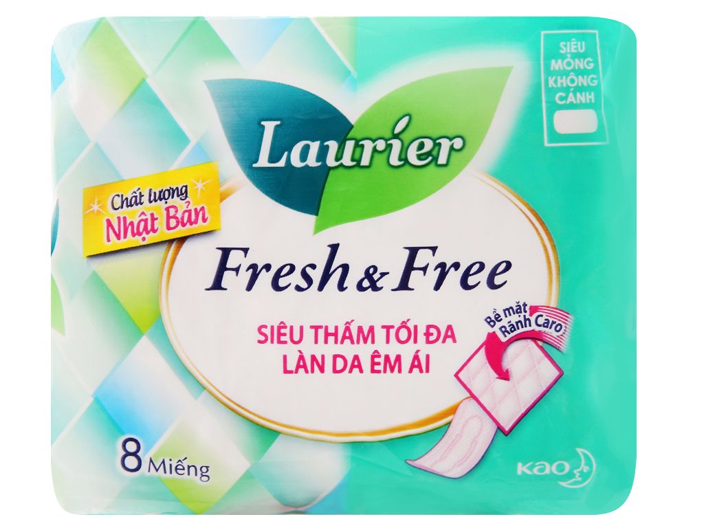 Băng Vệ Sinh Siêu Mỏng Cánh Laurier Fresh&Free