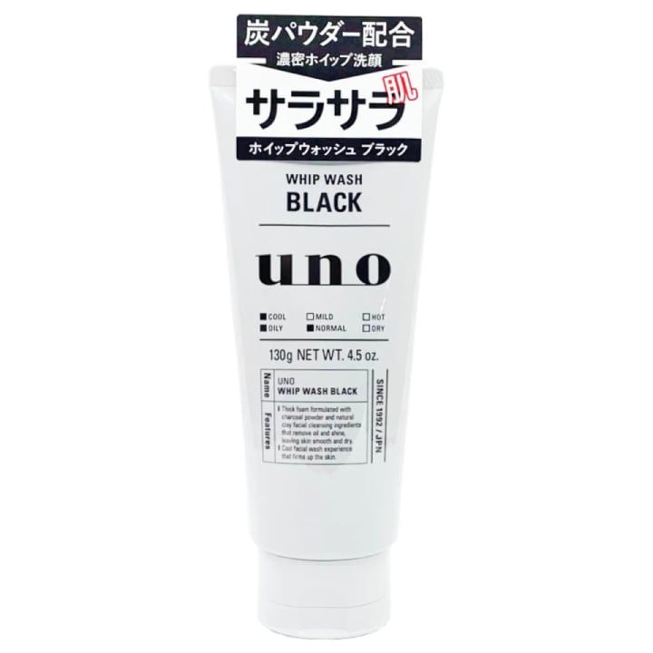Sữa Rửa Mặt Ngừa Mụn Dành Cho Nam Giới FT Shiseido Uno Whip Wash Black