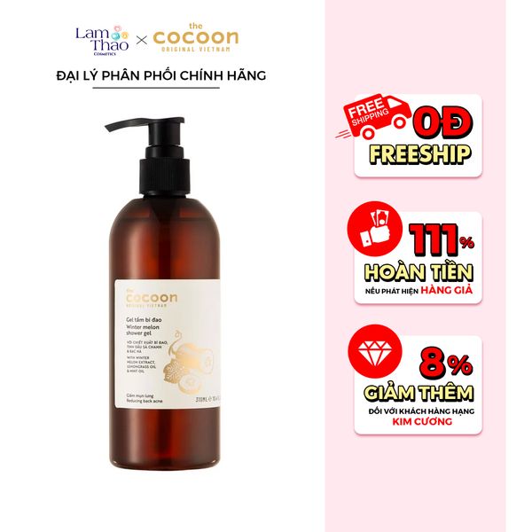 Gel Tắm Bí Đao Làm Giảm Mụn Lưng Cocoon Winter Melon Shower Gel
