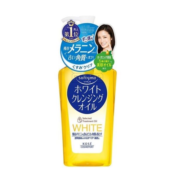 Dầu Tẩy Trang Dưỡng Trắng Da Kose Softymo White Cleansing Oil 230ml