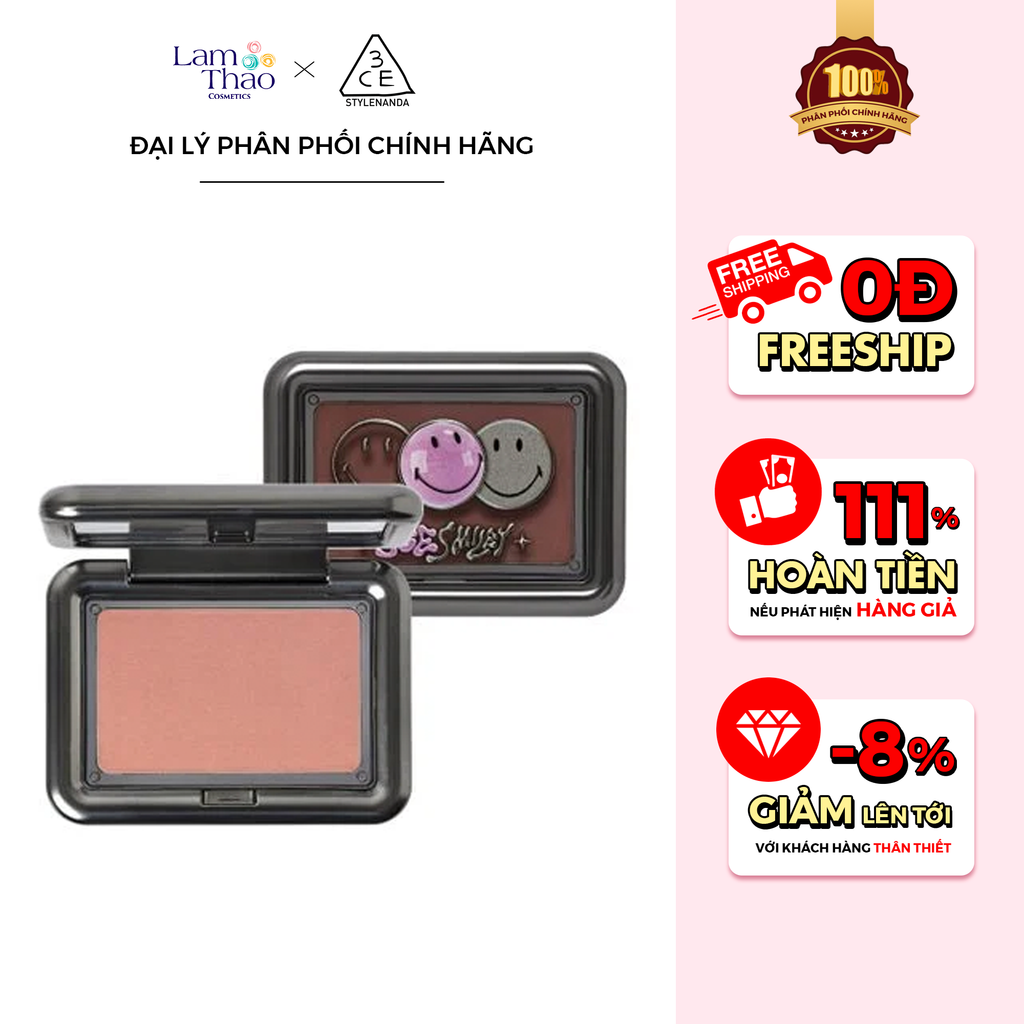 Phấn Má 3CE Take Face Blusher Smiley Edition