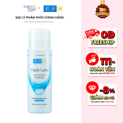  [DEAL SỐC 14.10 - 16.10 TẶNG BTT ALICE 150M] Dung Dịch Dưỡng Ẩm Tối Ưu Da Thường Và Da Khô Hada Labo Advanced Nourish Hyaluronic Acid Lotion For Normal To Dry Skin 