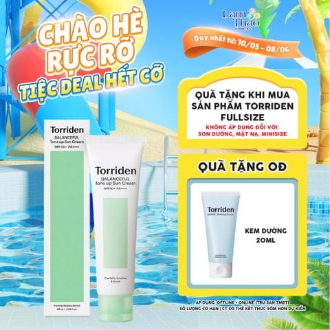  [DEAL 10/5 - 8/6 MUA TORRIDEN FULLSIZE TẶNG 1 KEM DƯỠNG 20ML]  Kem Chống Nắng Nâng Tone Torriden Balanceful Tone Up Sun Cream SPF50+ PA++++ 