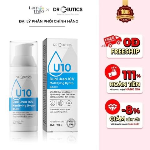  Gel Dưỡng Ẩm Kiềm Dầu Và Cải Thiện Làn Da DrCeutics Dual Urea 10% Mattifying Hydro Boost 