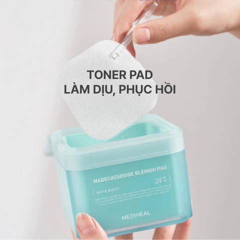  Toner Pad Hỗ Trợ Làm Dịu, Phục Hồi Làn Da Mụn Mediheal Madecassoside Blemish Pad 
