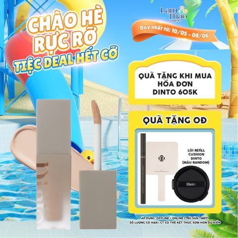 [DEAL 10/5 - 8/6 HĐ DINTO 605K TẶNG 1 GƯƠNG CẦM TAY DINTO + CHÌ MÀY DINTO + LÕI REFILL DINTO]  Kem Che Khuyết Điểm Thuần Chay Mỏng Nhẹ Dinto Wooncho Light-Veil Concealer 