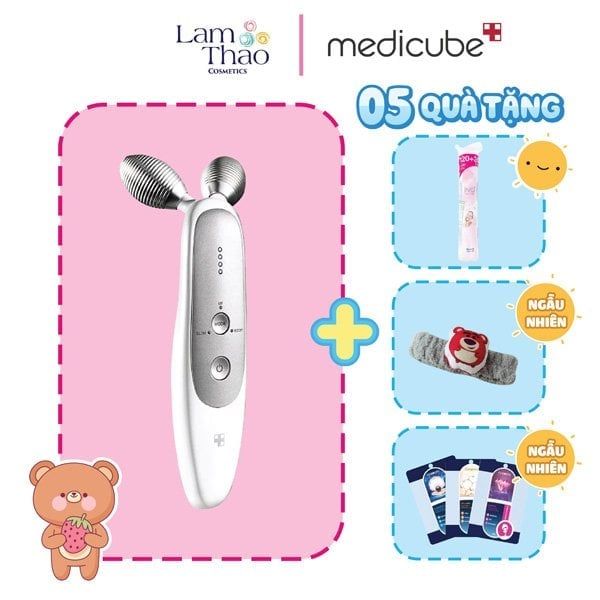 [MUA 1 TẶNG 5: 1 BĂNG ĐÔ + 1 BÔNG TẨY TRANG + 3 MASK]  Thiết Bị Giúp Săn Chắc Da, Trẻ Hoá Làn Da Medicube Age-R Device