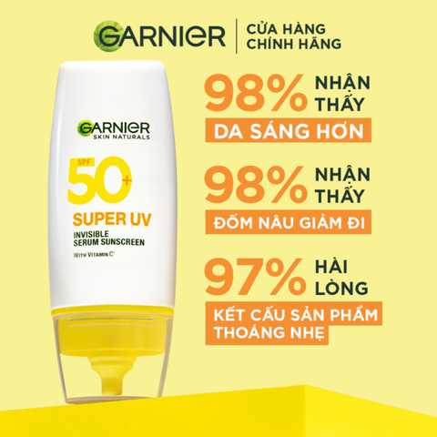  Serum Chống Nắng Garnier Skin Naturals Super UV Invisible Serum Sunscreen 