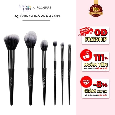  [DEAL 22/6 - 25/6 GIÁ SỐC] Bộ Cọ Trang Điểm 6 Cây Focallure Makeup Brushes Kit 