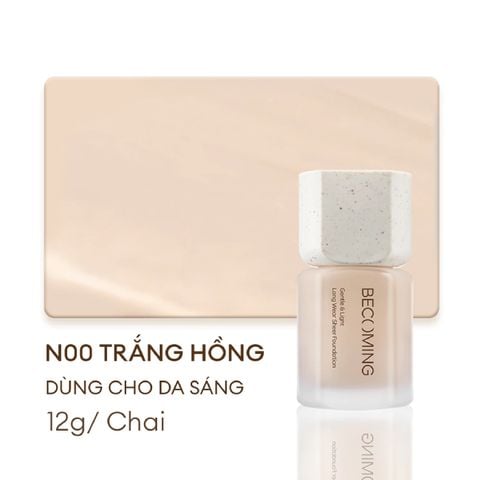  [Tặng 01 Mặt Nạ Dưỡng Ẩm Colorkey Hydrating Facial Mask] Kem Nền Mỏng Nhẹ Bền Màu Lâu Trôi Becoming Long Wear Sheer Foundation 