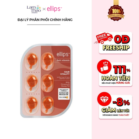  Serum Dưỡng Tóc Chắc Khoẻ Giảm Gãy Rụng Ellips Hair Vitamin Hair Vitality 