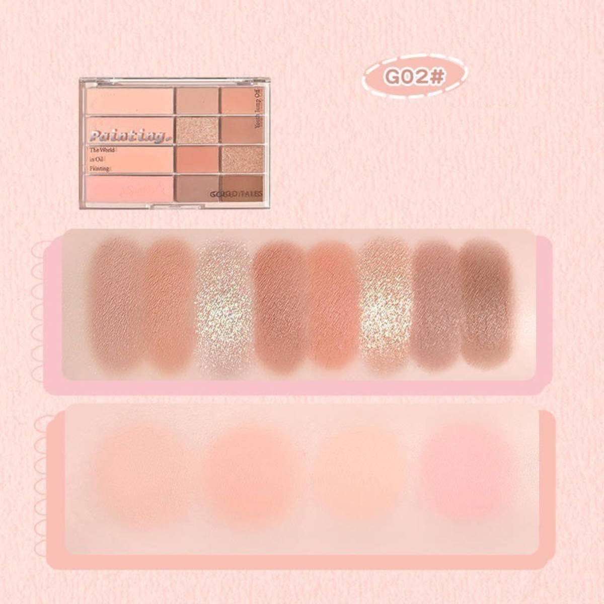 Bảng Phấn Mắt Và Má Hồng 12 Ô Gogo Tales Pink Mist Soft Focus