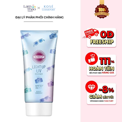  Tinh Chất Chống Nắng Hỗ Trợ Sáng Da Kose Suncut Light Up UV Essence SPF50+ PA++++ 