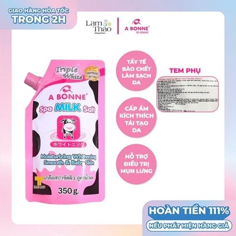  Muối Tắm Tẩy Tế Bào Chết Chiết Xuất Sữa Bò ABonne Spa Milk Salt ( Mẫu Mới ) 