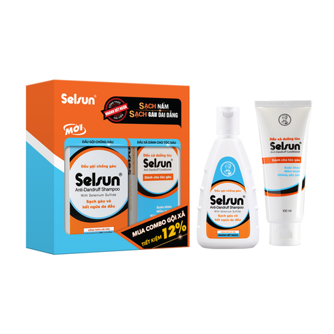  Combo Dầu Gội Dầu Xả Hỗ Trợ Giảm Và Ngăn Ngừa Gàu Selsun Anti-Dandruff 