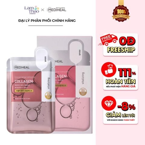  Mặt Nạ Dạng Thạch Hydrogel Cấp Ẩm Ngăn Ngừa Lão Hóa Mediheal Collagen Nude Gel Mask 