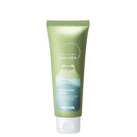  Sữa Rửa Mặt Rau Má Pretty Skin The Pure Jeju Cica Cleansing Foam 