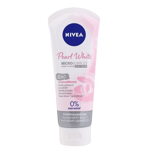  Sữa Rửa Mặt Đất Sét Ngọc Trai Làm Sáng Da Nivea Pearl Bright Micro Bubbles Deep Clean Clay Foam 5IN1 