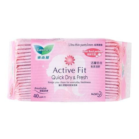 Băng Vệ Sinh Hàng Ngày Hương Hoa Laurier Ultra Thin Pantyliner Active Fit Fresh Floral Perfume 
